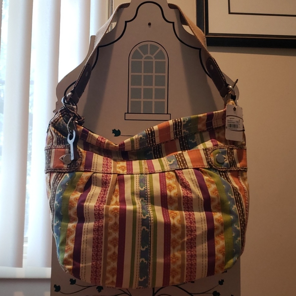 Fossil Gwen Bucket Patchwork purse
